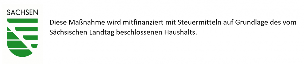 Fördermittelhinweis Haushalt Sächsischer Landtag
