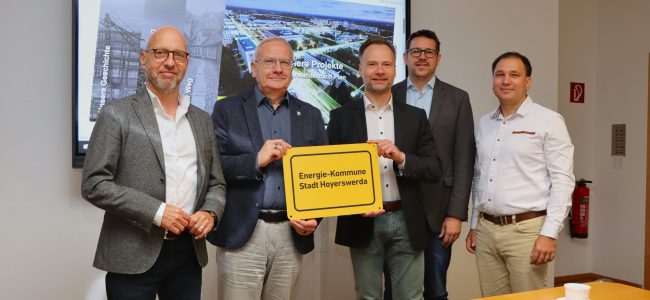 Auszeichnung der Stadt Hoyerswerda als Energie-Kommune des Monats