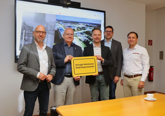 Auszeichnung der Stadt Hoyerswerda als Energie-Kommune des Monats