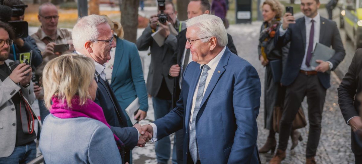 Bundespräsident Frank-Walter Steinmeier zu Besuch in Hoyerswerda