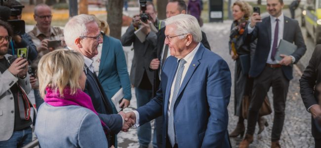 Bundespräsident Frank-Walter Steinmeier zu Besuch in Hoyerswerda