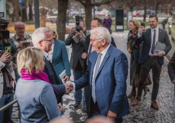 Bundespräsident Frank-Walter Steinmeier zu Besuch in Hoyerswerda