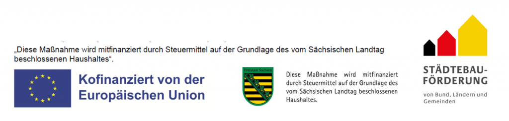 Logos EU-Kofinanzierung, Steuermittel Landtag, Städtebauförderung (zusammen)