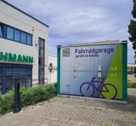 Fahrradservicestation an der Fahrradbox beim Lausitz-Center