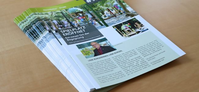 Neuer Newsletter der Stadtverwaltung wurde am 1. August verteilt und liegt in den Rathäusern aus