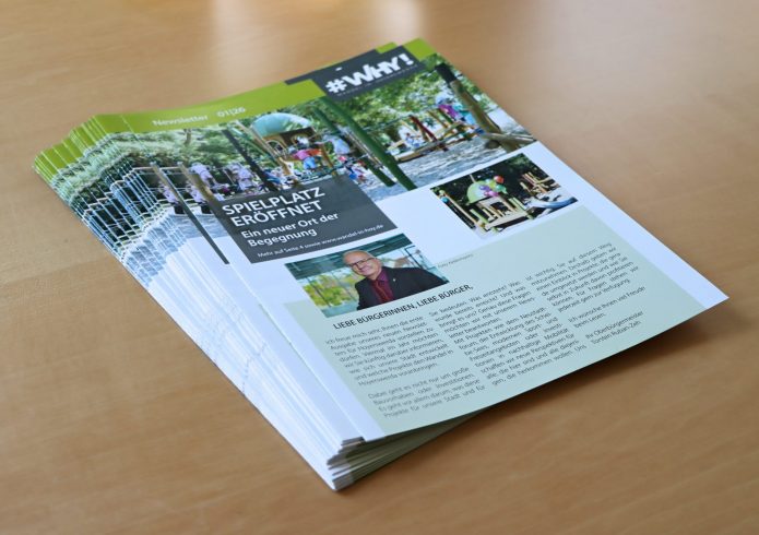 Neuer Newsletter der Stadtverwaltung wurde am 1. August verteilt und liegt in den Rathäusern aus