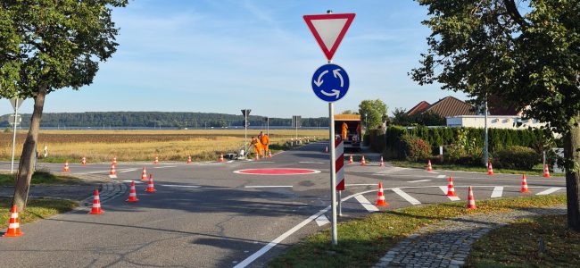 Minikreisverkehr in Bröthen eingerichtet