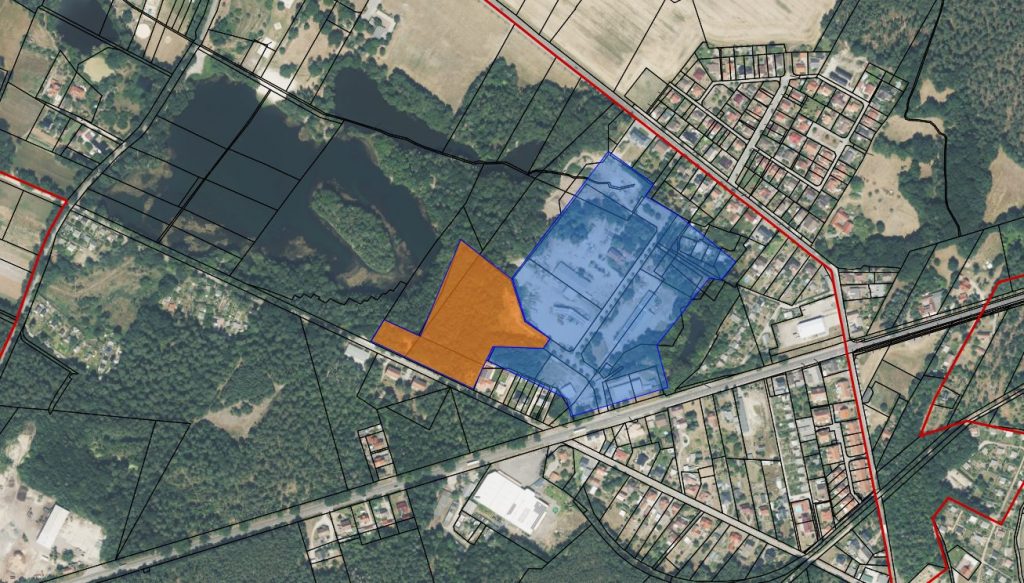 Gewerbegebiet Alte Ziegelei in Bröthen (Lageplan)