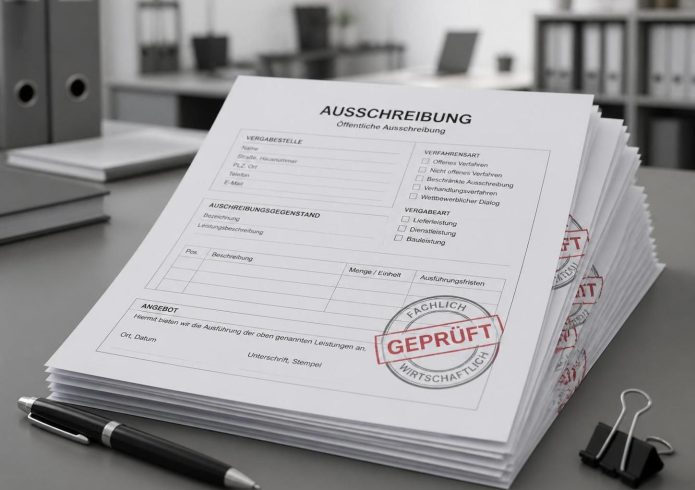 Symboldbild Ausschreibung (KI-Info)