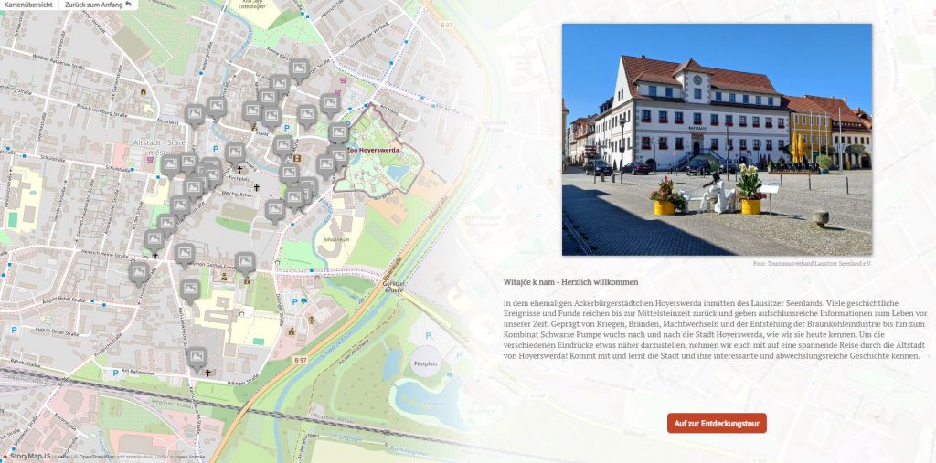Virtueller Altstadtrundgang (Ansicht der virtuellen Karte)